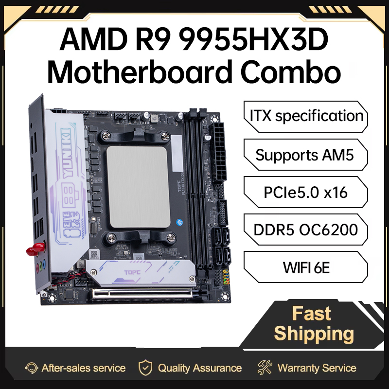 X870E Atx Motherboard - TOPC Carte mère AMD Ryzen 9